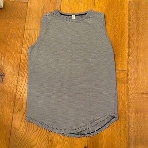 Lululemon tank top size 6. Black and white strip. New condition